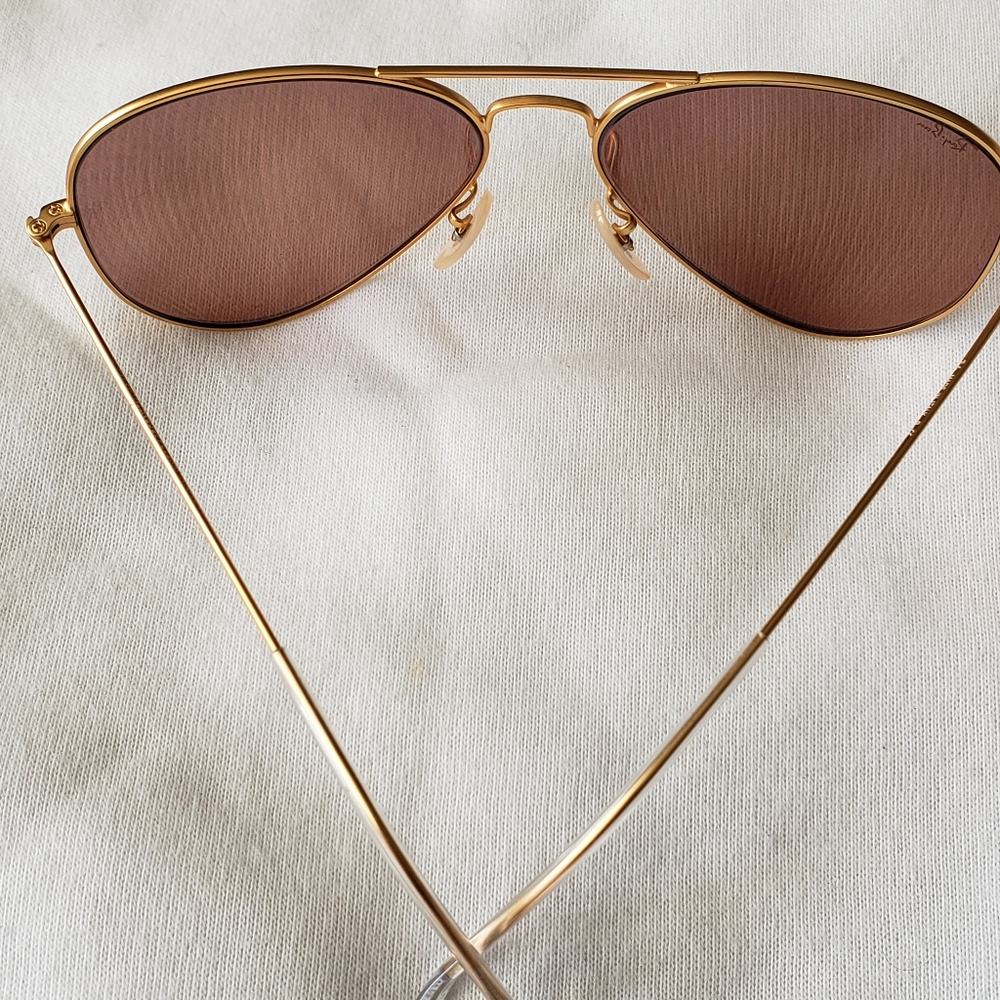 Ray Ban Aviator Sunglasses🌞 Rose Pink Lenses 58mm - Picture 5 of 8